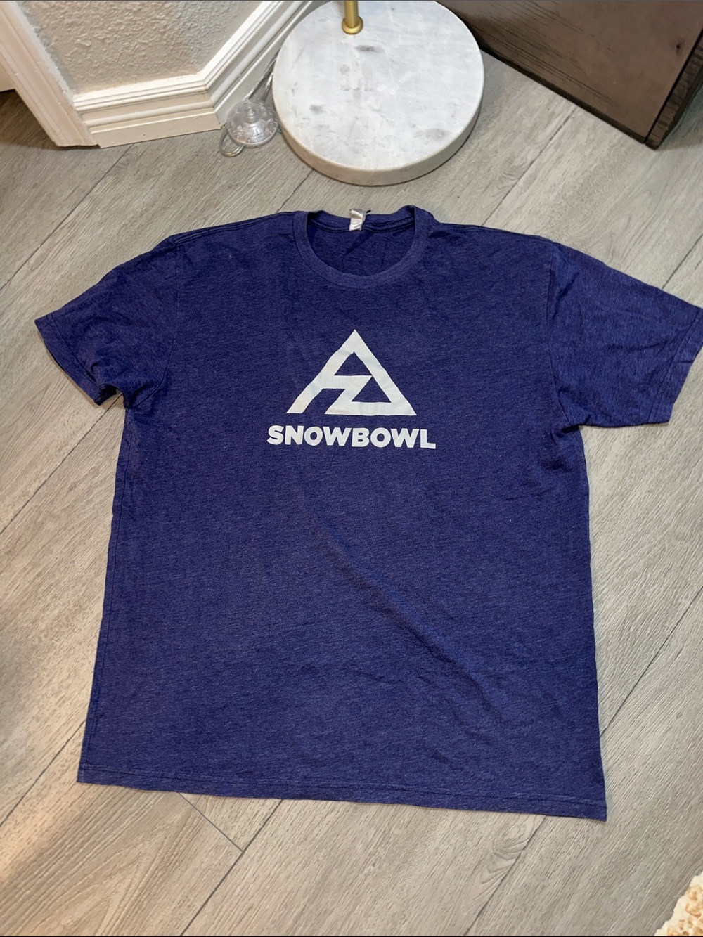 Mens Navy AZ Snowbowl Logo Short-Sleeve Tee size XL